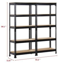 Yaheetech 2 Pack Shelving Units and Storage Shelves Heavy Duty Garage Shelving