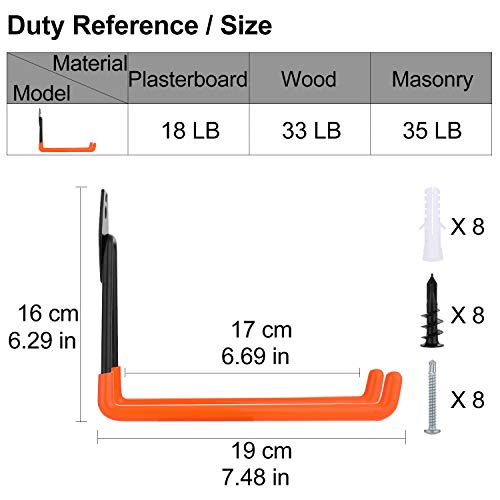 Superior Steel Double Hooks for Heavy-Duty Garage Storage