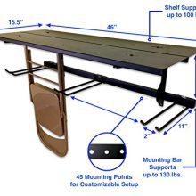 StoreYourBoard Chair Storage Rack and Storage Shelf, Folding and Beach Chair