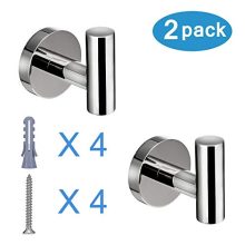Polished Chrome Towel Coat Hooks Stainless Steel Bathroom Clothes Garage