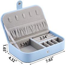 Watpot Jewelry Travel Case Organizer for Women - Portable Leather Jewellery