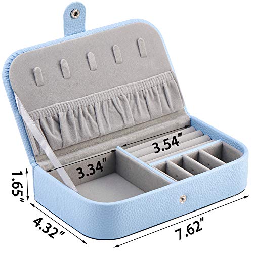 Watpot Jewelry Travel Case Organizer for Women - Portable Leather Jewellery
