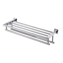 KES Towel Shelf with Double Towel Bar Rack Organizer for Bathroom 24-Inch