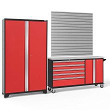 NewAge Products Bold Series 3.0 Red 2 Piece Set, Garage Cabinets