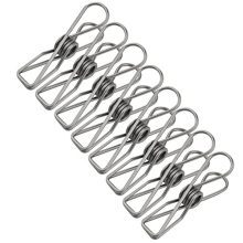 Lystaii 80pcs Stainless Steel Clothes Pins, Utility Clips Hooks Clothespin Clothesline Clip 2.2inch for Outdoor Indoor Drying Home Laundry Office Cord Clothespins Kitchen Tools Fastener Socks Scarfs
