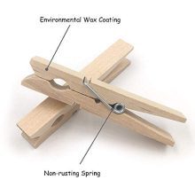 Areedy Wooden Clothes Pins 2.5cm Sturdy Mini Clothespins Photo Clips
