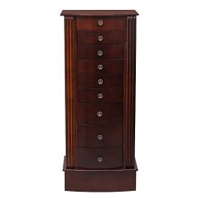 Large Jewelry Armoire Cabinet with 8 Drawers & 2 Swing Doors 16 Hooks