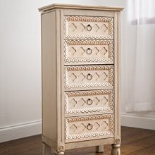 Hives and Honey Abby Jewelry Armoire, 40.25in X 19.5in X 11.75in, Antique Ivory