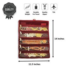 Profynd Jewelry Hanging Foldable Roll for Home Organization Travel