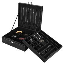 Procase Jewelry Box Organizer for Women Girls, Two Layer Jewelry Display