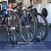 EasyGoProducts Floor Stationary Six Wheel Rack, Indoor - Outdoor Bike Stand