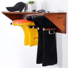 Sunix Boot Rack, Shoe Organizer Pine Wall Mount Boots Storage Rack