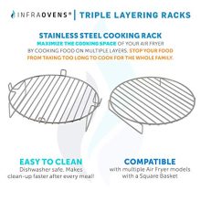 Air Fryer Double Rack Accessories Compatible With Ninja, Ultrean, Posame