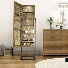 Jewelry Armoire Cabinet, Solid Wood Standing Jewelry Organizer