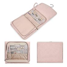 BAGSMART Travel Hanging Jewelry Organizer Case Foldable Jewelry Roll