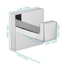 VELIMAX Premium Stainless Steel Towel Hook Square Robe Hook Coat Hook