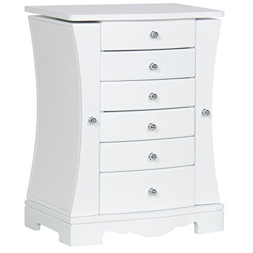 Best Choice Products Wooden Handcrafted Jewelry Box Organizer Armoire Cabinet