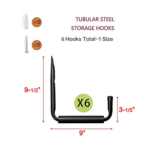 HauSun Heavy Duty 9" Arm Large Indoor Outdoor Storage Hooks Hangers