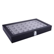 Elegance and Organization: Leather 40-Compartment Jewelry Box
