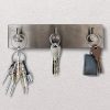 Self Adhesive Stainless Steel Heavy Duty 3 Key Hooks ~ Coat Hanger, Purse Hanger, Towel Hook ~ Easy Mount for Entryway, Bathroom, Living Room, Kitchen Wall (Chrome)