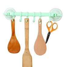 Wall Rack Suction Cup 6 Hooks Super Power Vacuum Sucker Stand Hook