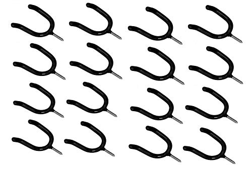 ALAZCO 16 Black Vinyl Coated Steel Wall Mount Screw-in Heavy Duty Tool