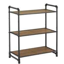 VASAGLE 3-Tier Storage Rack, Customizable Bathroom Kitchen Shelf