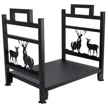 INNO STAGE Firewood Log Rack, Wrought Iron Wood Lumber Storage Holder