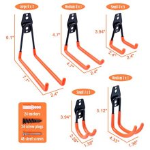 Garage Hooks Heavy Duty, Steel Garage Storage Hooks, Tool Hangers