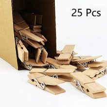 fairy maker 25Pcs Large Wooden Clothespins,2.8" Long 0.7" Wide,Sturdy and Heavy Duty Clips (25)