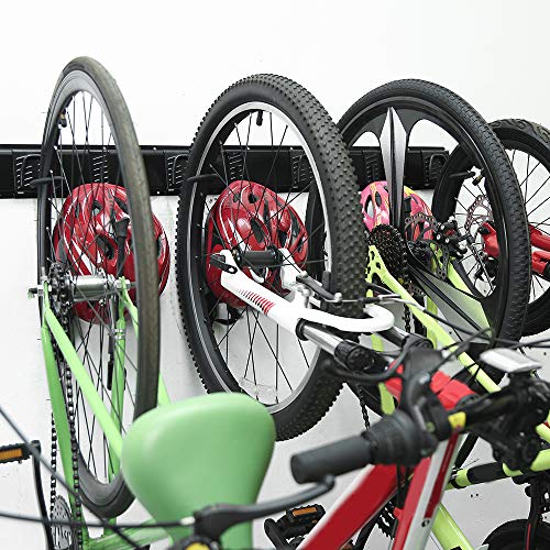 Bike Storage Garage Rack Holds 5 Bicycles Vertical Wall Mount Bike Hanger Hooks