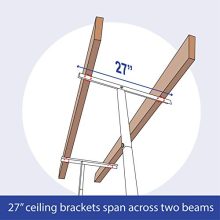 SafeRacks - 2x6 Overhead Garage Storage Rack - Height Adjustable Steel