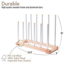 INNOKA 6 Pairs Boot Rack Organizer, Standing Wooden & Aluminum Storage