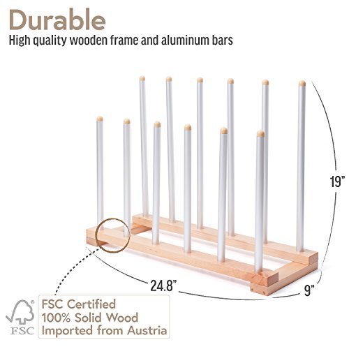 INNOKA 6 Pairs Boot Rack Organizer, Standing Wooden & Aluminum Storage