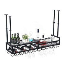 Womio Wine Racks Ceiling-Type Wine Holder Wine Bottle Holder Hanging Wine Glas