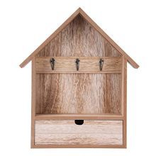 Wall Mount Entryway Key Holder Hooks, Key Hooks for Wall, Wooden Key Holder