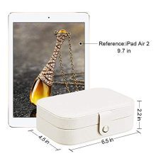 Jewelry Box,Necklace Ring Storage Organizer Double Layer Travel Synthetic Leather