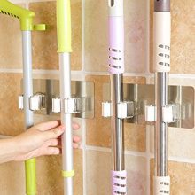 LIEJIE Mop and Broom Holder Wall Mounted Mop Organizer Holder Broom