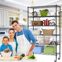 Storage Shelves Metal Shelf Wire Shelving Unit with Wheels 6 Tier NSF Certification