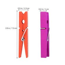 OUNONA 40pcs Wooden Clothespins Durable Clothes Pegs Pins