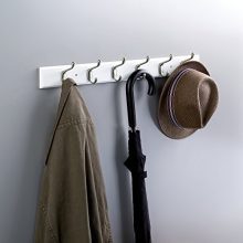 Franklin Brass, 27" Hook Rail / Rack, with 6 Heavy Duty Coat and Hat Hooks