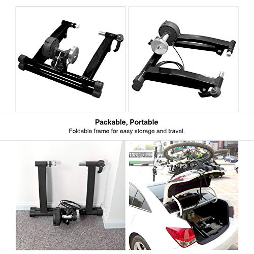 Bike Trainer Stand | Exercise Magnetic Stand with Noise Reduction Wheel