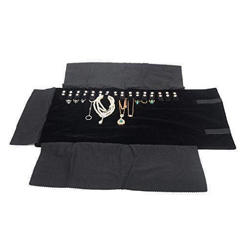 Vinerstar Jewelry Roll Bag For Holding Jewelry Organizer 16 Hook