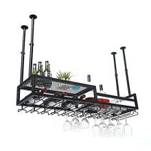 Womio Wine Racks Ceiling-Type Wine Holder Wine Bottle Holder Hanging Wine Glas