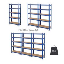 Tangkula Metal Storage Shelves, Heavy Duty Steel Frame 5-Tier Organizer