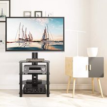 TAVR 4-Tiers Media Component TV Stand with Swivel Mount Audio Shelf