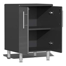 Ulti-MATE 2-Door Base Garage Cabinet in Graphite Grey Metallic