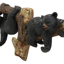 Ebros Whimsical Forest Rustic 2 Playful Black Bears Dangling On Tree Branches