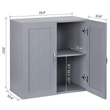 Yaheetech Kitchen Bathroom Wall Cabinet, Garage/Laundry Wall Storage Organizer