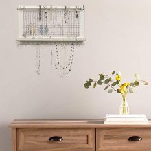 Wooden Wall Mount Organizer for Jewelry - Vintage Design Jewelry Holder